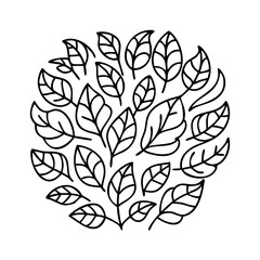 foliage pattern icon, foliage pattern line art - simple line art of foliage pattern, perfect for foliage pattern logos and icons