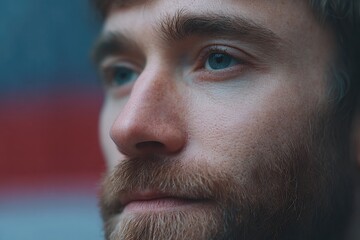captivating portrait of individual with any racial background age or gender against blurred usa flag