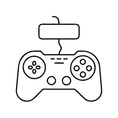 game controller icon, game controller line art - simple line art of game controller, perfect for game controller logos and icons