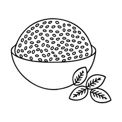 grains quinoa rice icon, grains quinoa rice line art - simple line art of grains quinoa rice, perfect for grains quinoa rice logos and icons