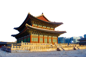 seokeodang palace, located in the gyeongbokgung palace isolate on transparent background.