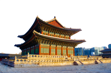 seokeodang palace, located in the gyeongbokgung palace isolate on transparent background.