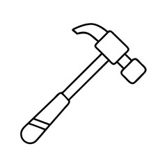 hammer icon, hammer line art - simple line art of hammer, perfect for hammer logos and icons