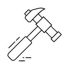 hammer icon, hammer line art - simple line art of hammer, perfect for hammer logos and icons