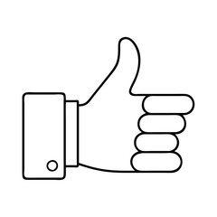 hand with glove giving thumbs up icon, hand with glove giving thumbs up line art - simple line art of hand with glove giving thumbs up, perfect for hand with glove giving thumbs up logos and icons