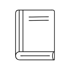 hardcover book icon, hardcover book line art - simple line art of hardcover book, perfect for hardcover book logos and icons