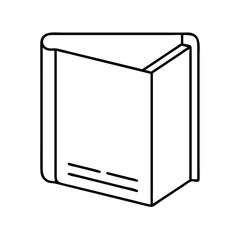 hardcover book icon, hardcover book line art - simple line art of hardcover book, perfect for hardcover book logos and icons