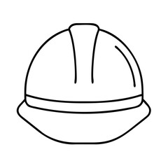 hard hat icon, hard hat line art - simple line art of hard hat, perfect for hard hat logos and icons