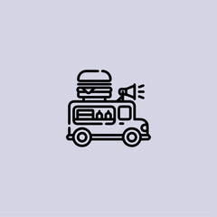 Food van  icon flat vector design