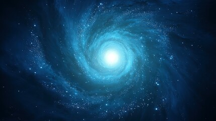 Fototapeta premium A swirling celestial vortex of deep blue space.