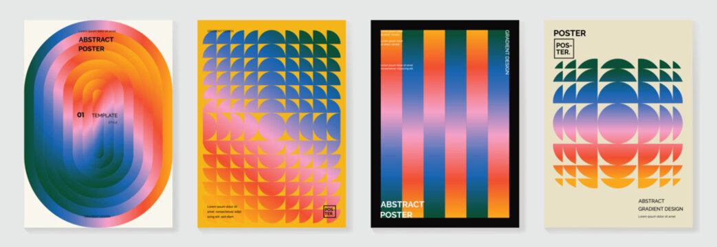 Abstract vibrant gradient background vector. Retro cover template with shapes, 70s colorful and liquid color. Modern wallpaper design perfect for social media, idol poster, photo frame.