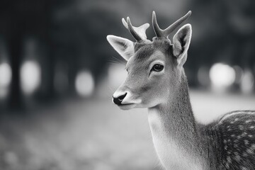Obraz premium close-up of majestic mammal against blurred crowd in background with ample copy space