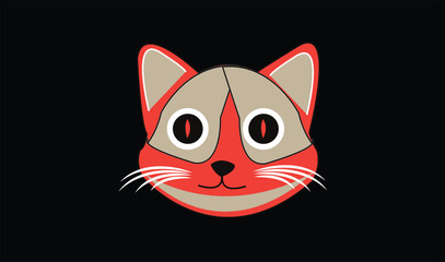 Cat emoji icon vector image.