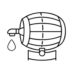 barrel tap icon, barrel tap line art - simple line art of barrel tap, perfect for barrel tap logos and icons