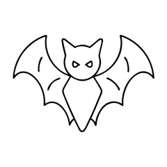 bat icon, bat line art - simple line art of bat, perfect for bat logos and icons