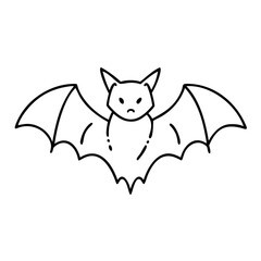 bat icon, bat line art - simple line art of bat, perfect for bat logos and icons