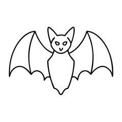 bat icon, bat line art - simple line art of bat, perfect for bat logos and icons