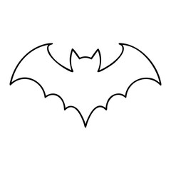 bat silhouette icon, bat silhouette line art - simple line art of bat silhouette, perfect for bat silhouette logos and icons