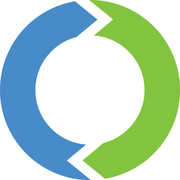 Lifecycle 2 part wheel diagram vector template