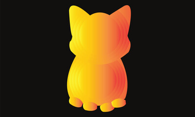 Cat emoji icon vector image.