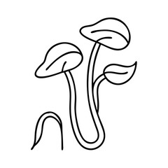 bean sprout icon, bean sprout line art - simple line art of bean sprout, perfect for bean sprout logos and icons