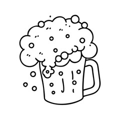 beer foam icon, beer foam line art - simple line art of beer foam, perfect for beer foam logos and icons