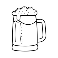 beer stein icon, beer stein line art - simple line art of beer stein, perfect for beer stein logos and icons