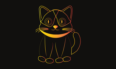 Cat emoji icon vector image.
