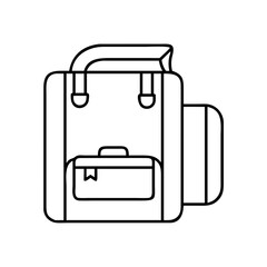 book bag icon, book bag line art - simple line art of book bag, perfect for book bag logos and icons