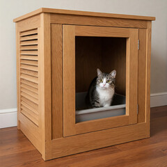 cat litter box enclosure