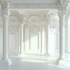 Obraz premium Classical Roman estate in 3D view
