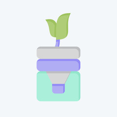 Icon Bottle Recycle. related to Save the World symbol. flat style. editable