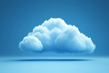 17. cloud computing concept, floating cloud icons on blue tech background
