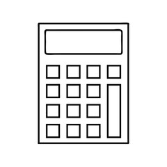 calculator icon, calculator line art - simple line art of calculator, perfect for calculator logos and icons