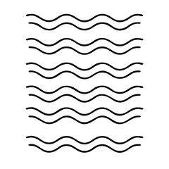 calm waves icon, calm waves line art - simple line art of calm waves, perfect for calm waves logos and icons