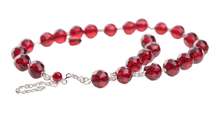 Rosary for Christian Prayer and Devotion - Isolated on White Background