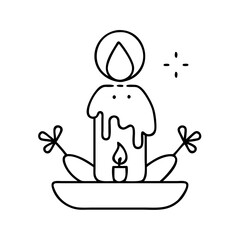 candle for relaxation icon, candle for relaxation line art - simple line art of candle for relaxation, perfect for candle for relaxation logos and icons