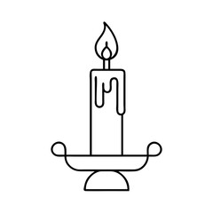 candle in a holder icon, candle in a holder line art - simple line art of candle in a holder, perfect for candle in a holder logos and icons