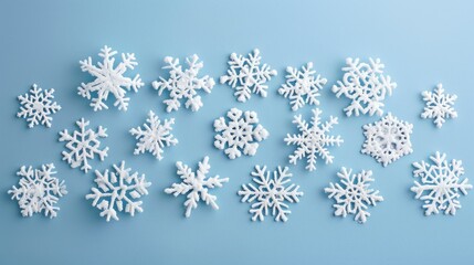 White snowflakes on a cool blue gradient stock photo --ar 16:9 --raw --v 6 Job ID: adf92fbd-a337-4e90-981f-351122e7ca48