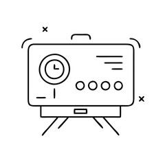 classroom projector icon, classroom projector line art - simple line art of classroom projector, perfect for classroom projector logos and icons