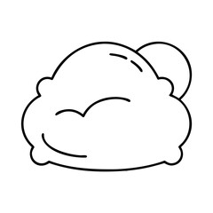 cloud pillow icon, cloud pillow line art - simple line art of cloud pillow, perfect for cloud pillow logos and icons