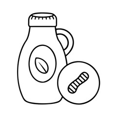 coffee creamer icon, coffee creamer line art - simple line art of coffee creamer, perfect for coffee creamer logos and icons