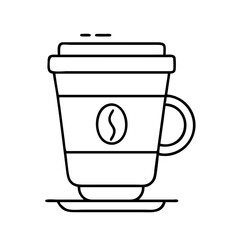 coffee cup icon, coffee cup line art - simple line art of coffee cup, perfect for coffee cup logos and icons