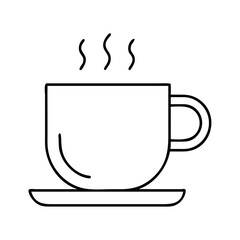 coffee cup icon, coffee cup line art - simple line art of coffee cup, perfect for coffee cup logos and icons