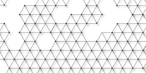 Fototapeta premium black network. futuristic connection technology background with dots and lines for desktop. Structure molecule and communication. Template for science technology presentation, Vector illustration. 