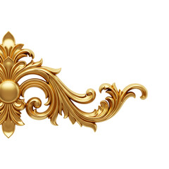 Elegant Gold Ornate Design: A Decorative Flourish