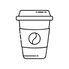 coffee to go cup icon, coffee to go cup line art - simple line art of coffee to go cup, perfect for coffee to go cup logos and icons