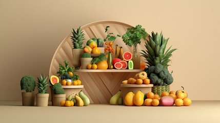 still life with easter eggs and tulips