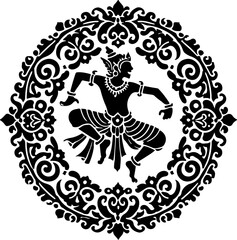 sketch vector illustration silhouette design icon logo symbol god goddess world puppetry ethnic classic vintage traditional