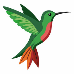 hummingbird and flower
